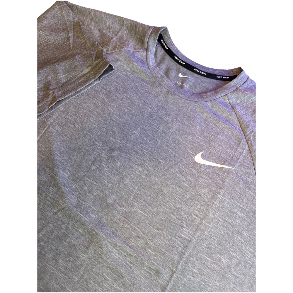 NIKE  Hydroguard Swim Dri-Fit Tee Shirt Grey UPF40 Men's XL‎